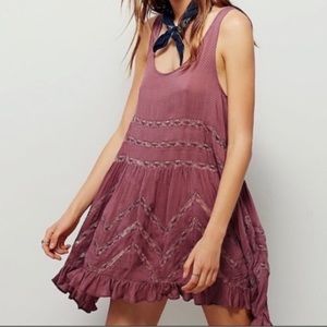 EUC Free People trapeze slip mini dress • size S
